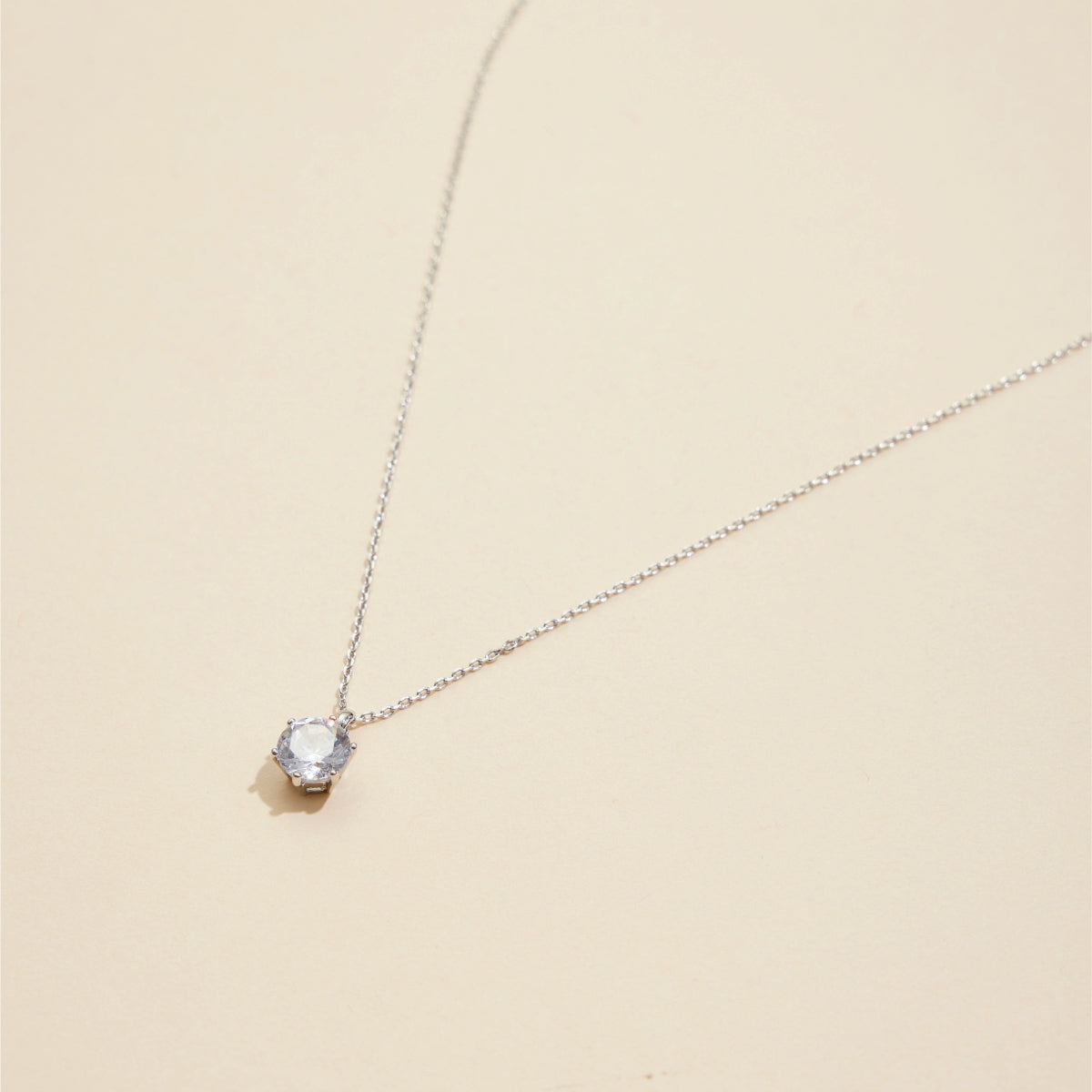 Elegant Glass Stone Charm Gold-Dipped Short Necklace