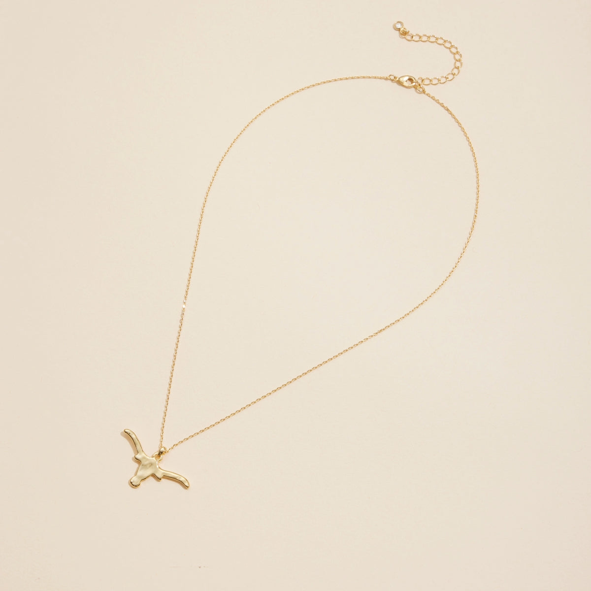 Bold Longhorn Charm Gold-Dipped Short Necklace