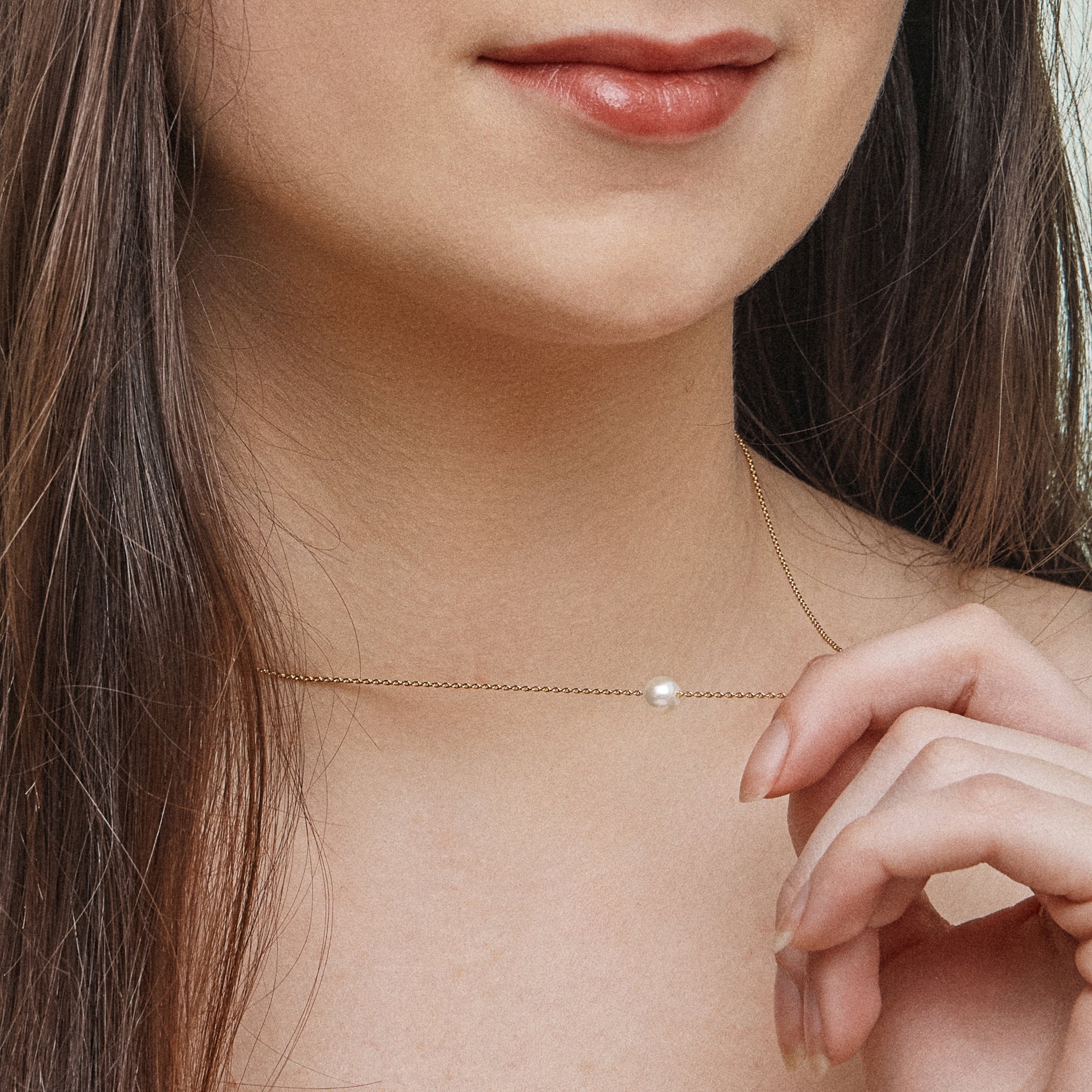 Timeless 18K Small Pearl Pendant Necklace - Frem