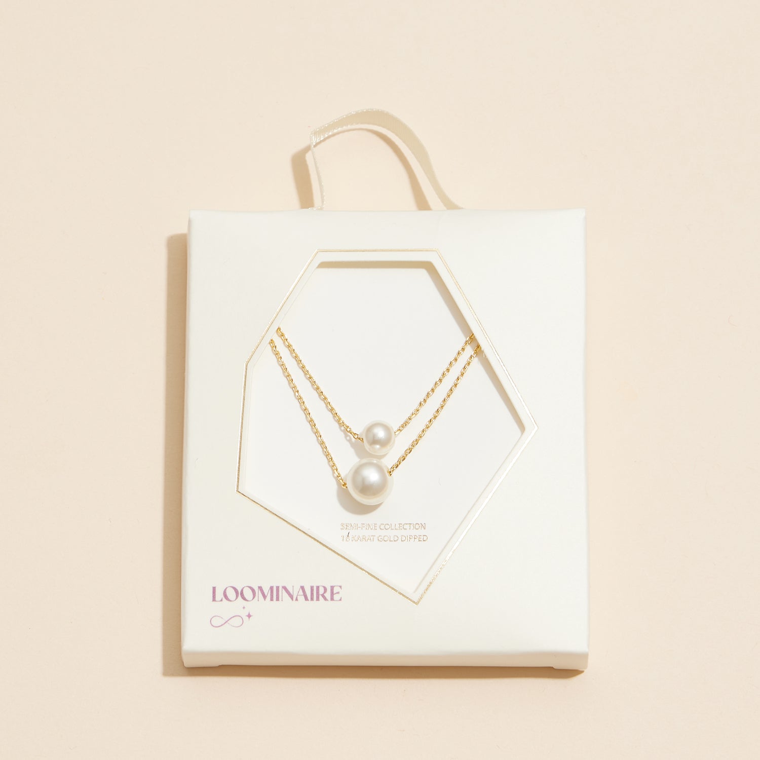 Elegant 18K Double Pearl Layered Necklace