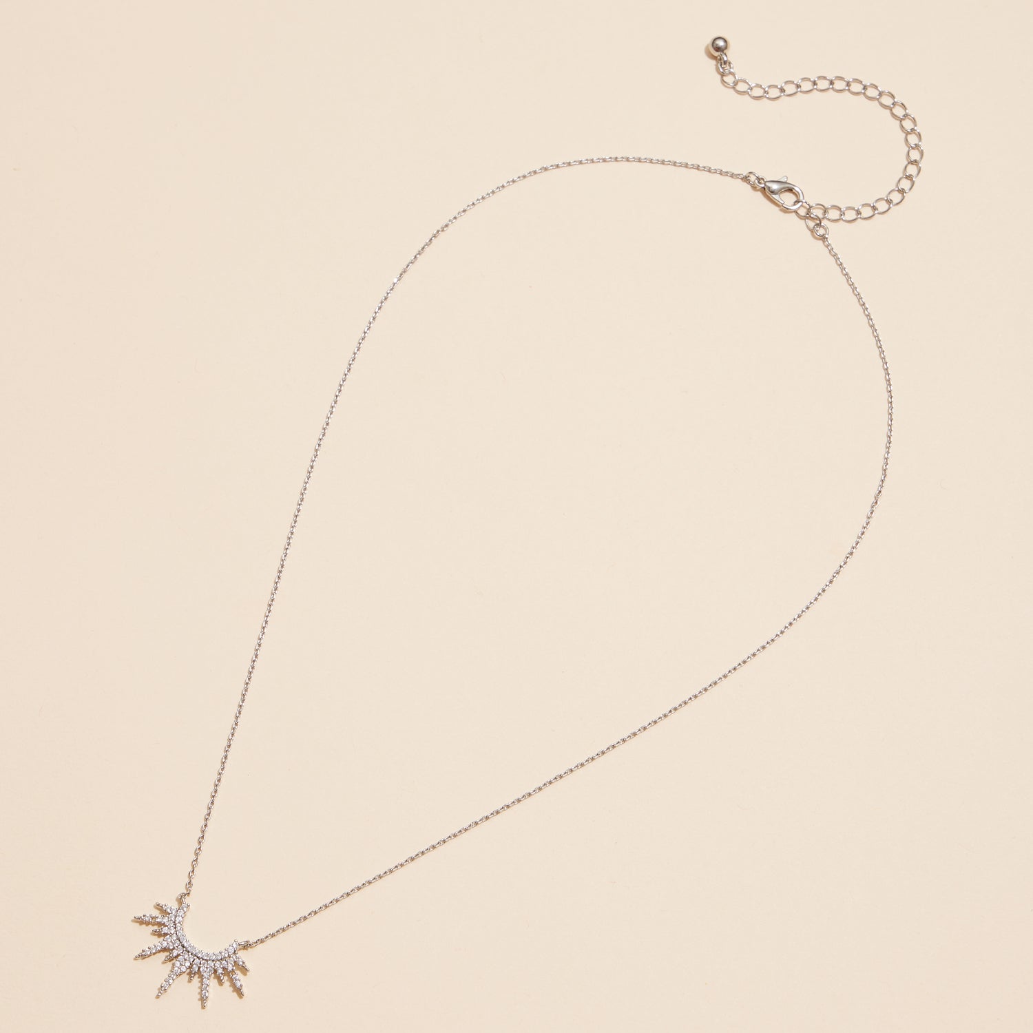 Radiant 18K Gold Dipped Sunburst Pendant Necklace