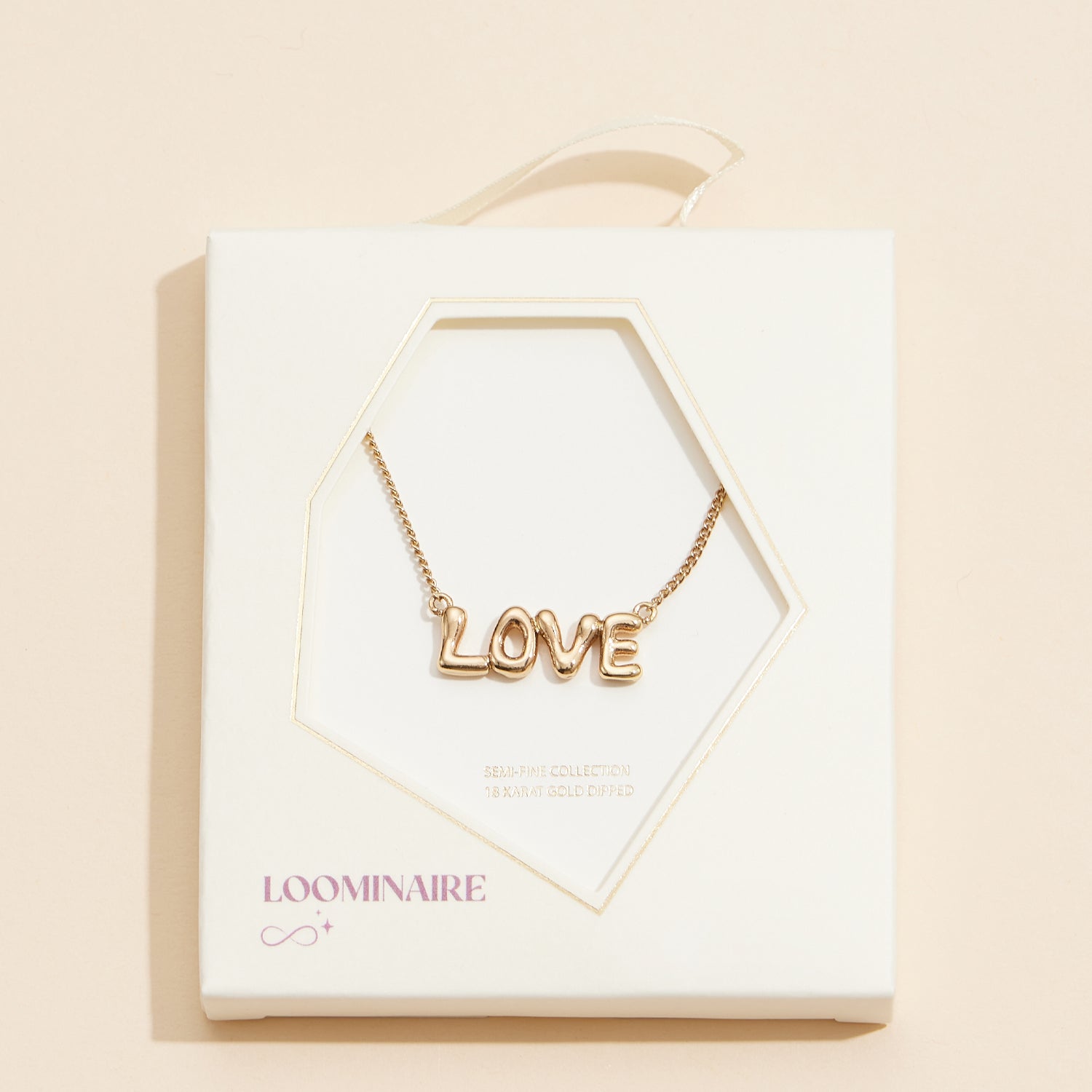 LOVE 18K Gold Dip Necklace