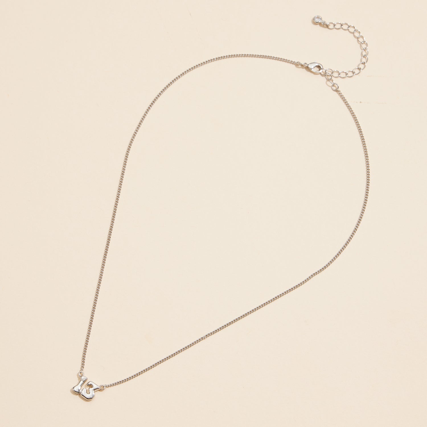 Elegant 18K Gold-Dipped Lucky Number 13 Necklace