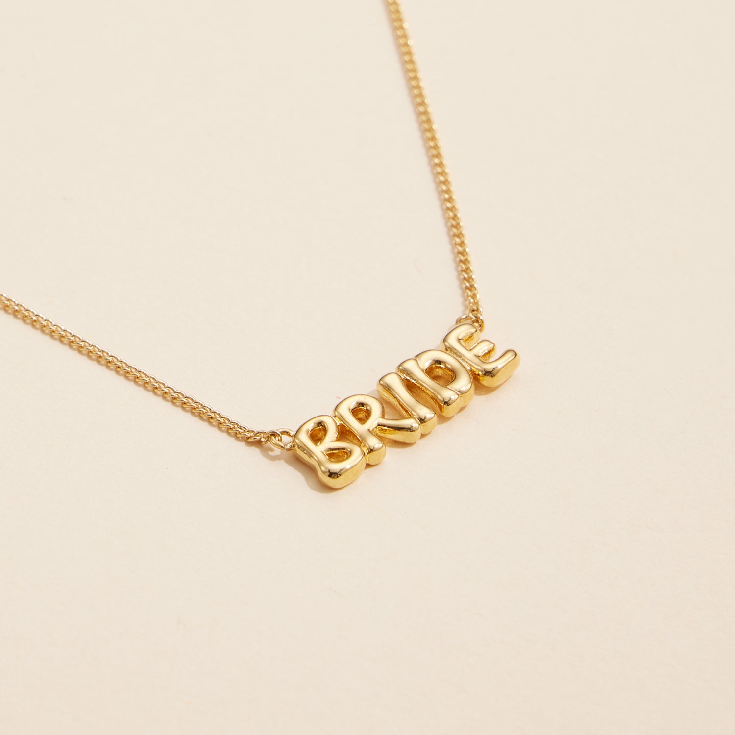 BRIDE 18K Gold-Dipped Necklace: Elegant Bridal Jewelry