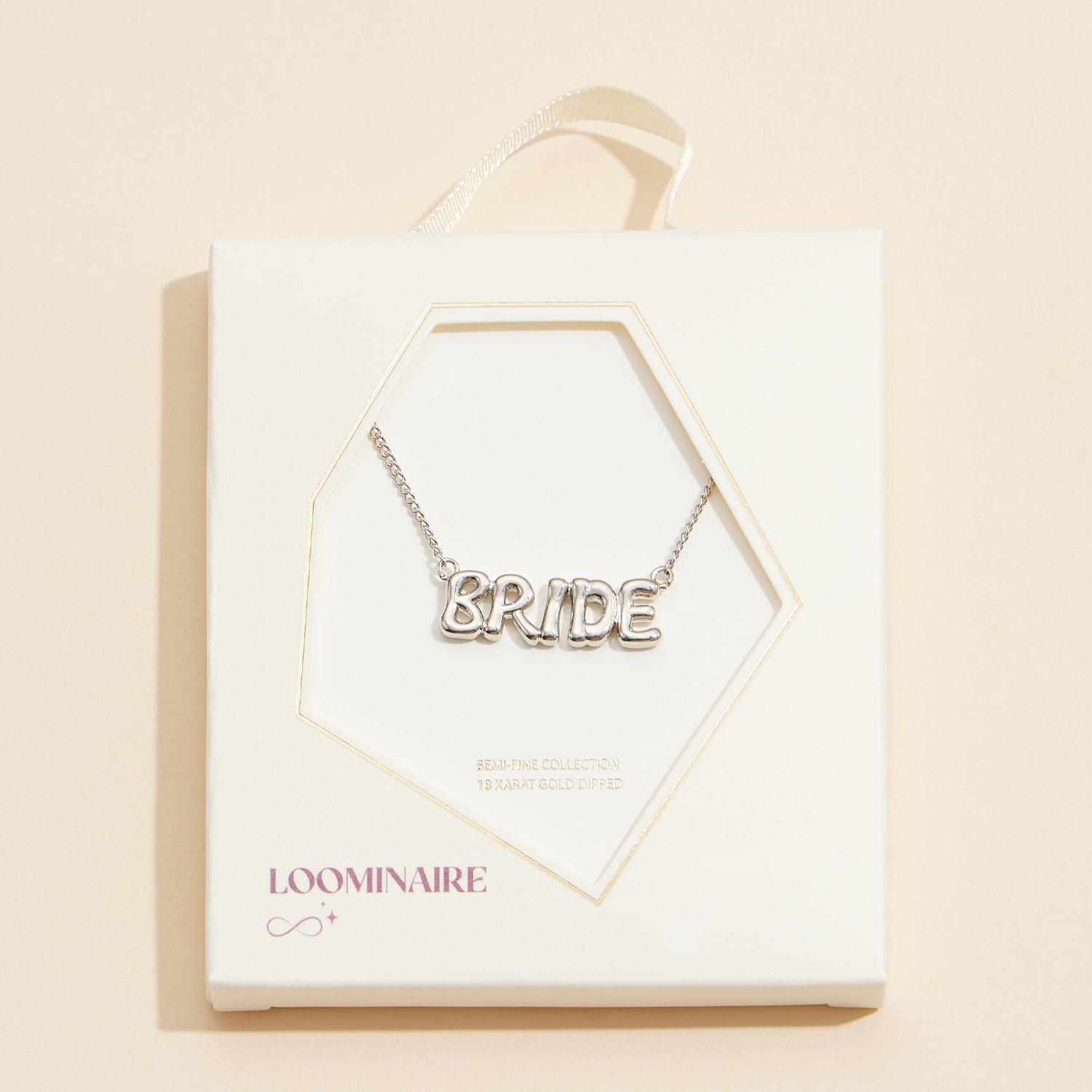 BRIDE 18K Gold-Dipped Necklace: Elegant Bridal Jewelry