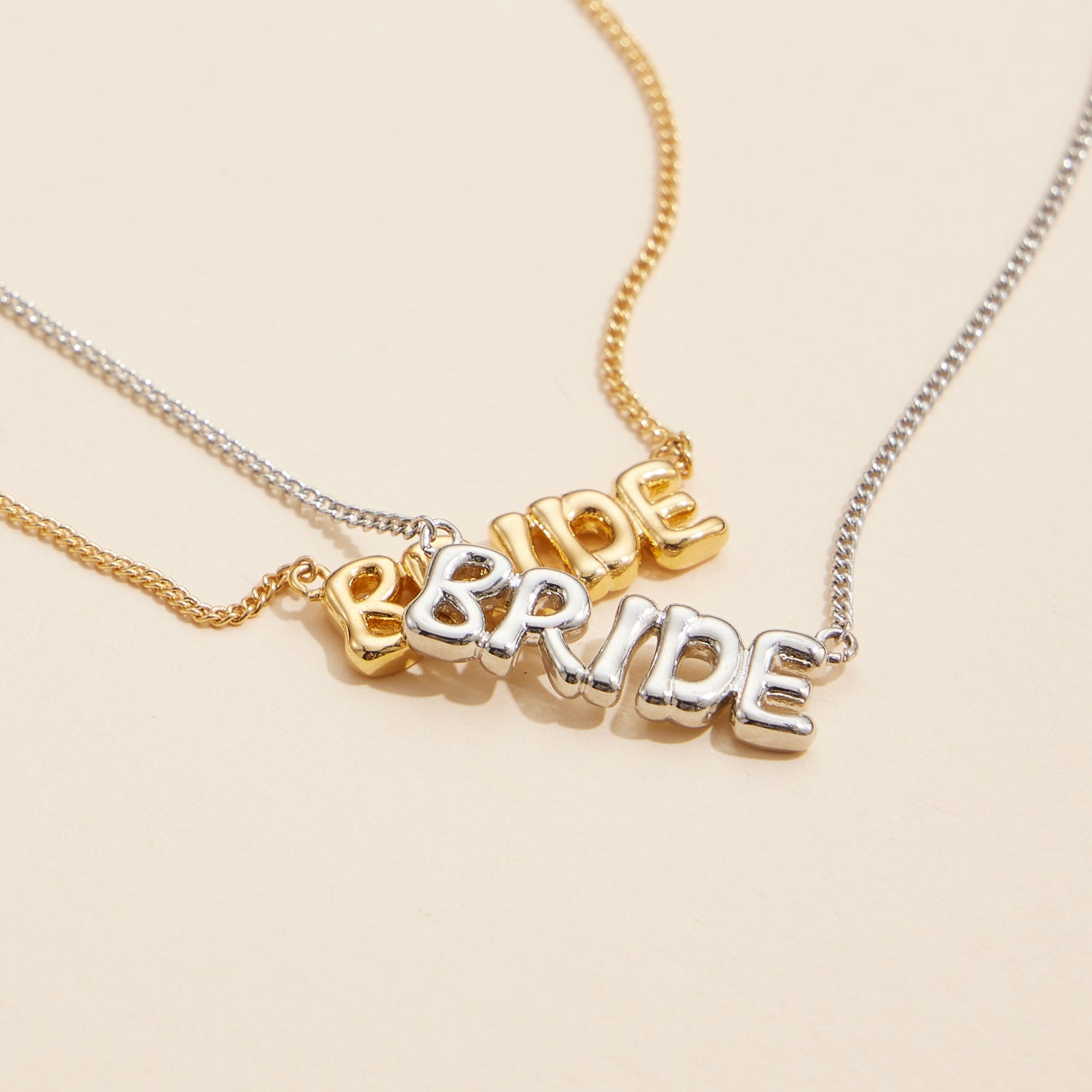 BRIDE 18K Gold-Dipped Necklace: Elegant Bridal Jewelry