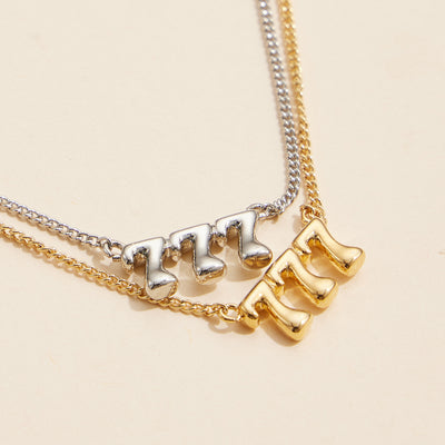 "777" Symbolic Angel Necklace – 18K Gold Dipped