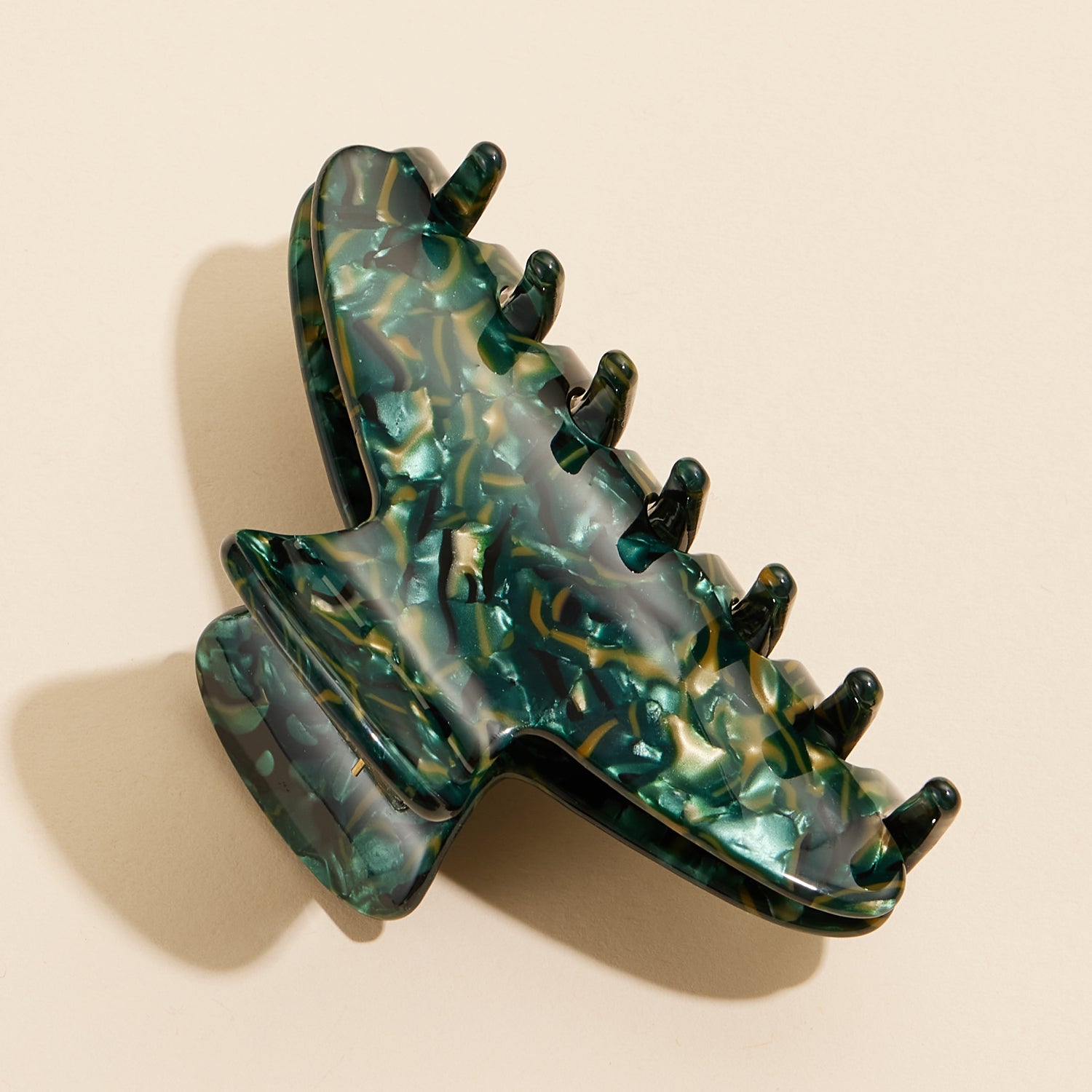Elegant Marble Acetate Hair Claw Clip - Strong Hold for Everyday Styling