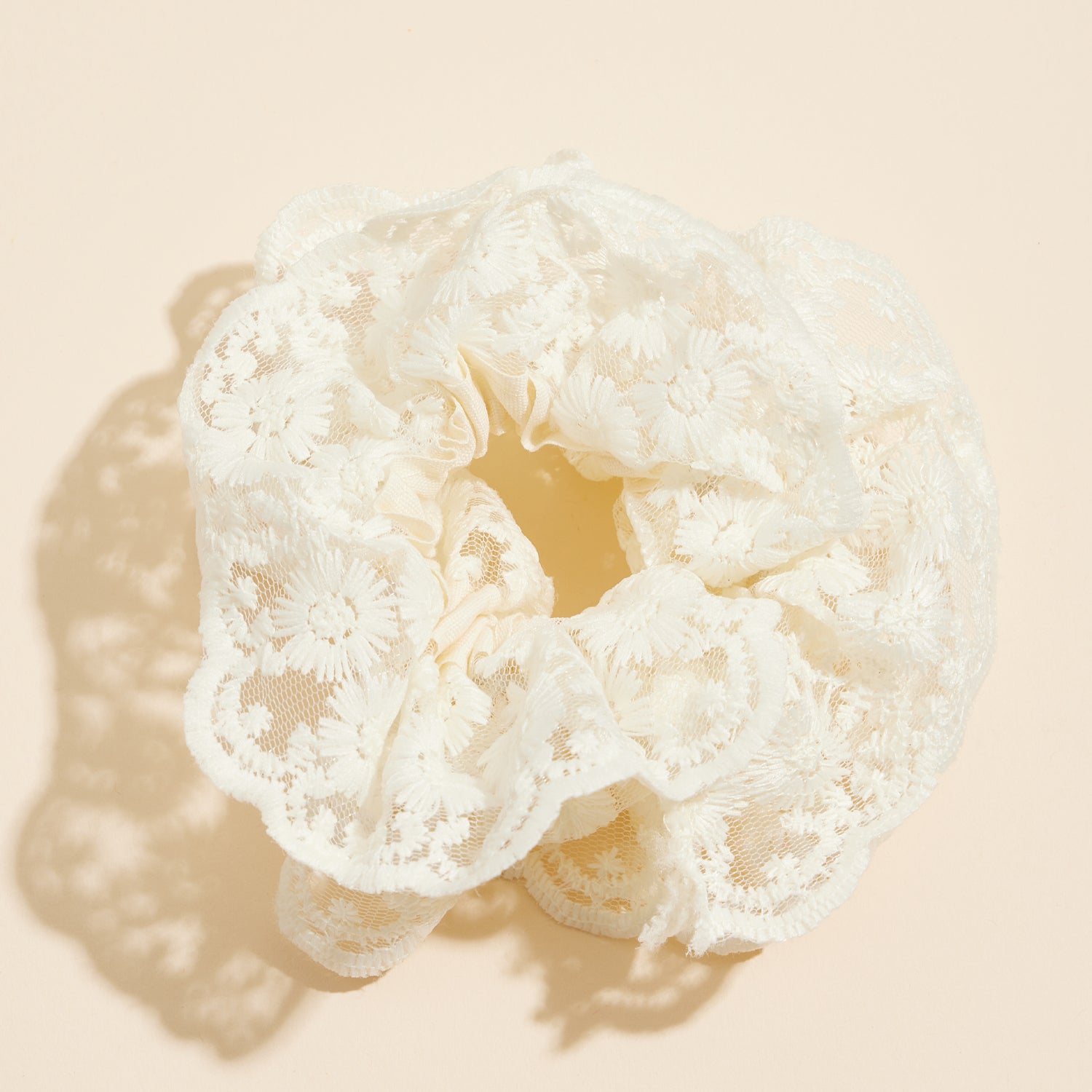 Refined Lace Detail Hair Scrunchie