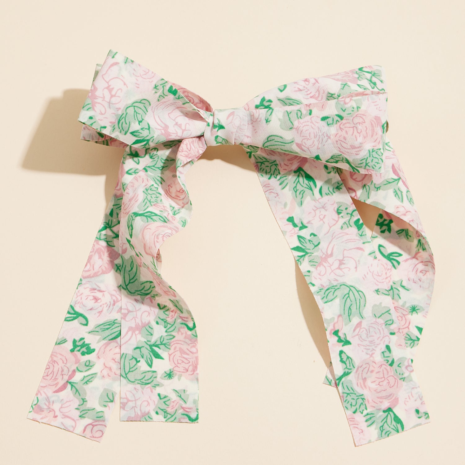 Ribbon Hair Clip with Elegant Floral Detail