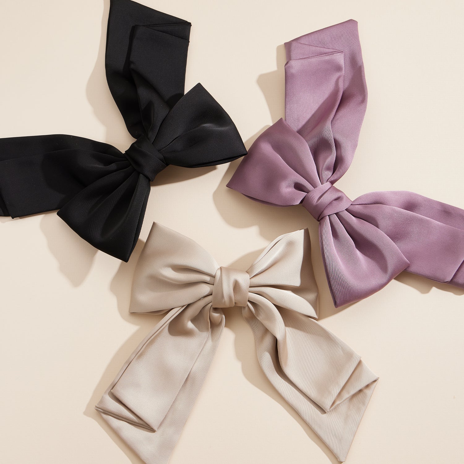 Luxurious Satin Bow Hair Clip with Elegant Ribbon Finish
