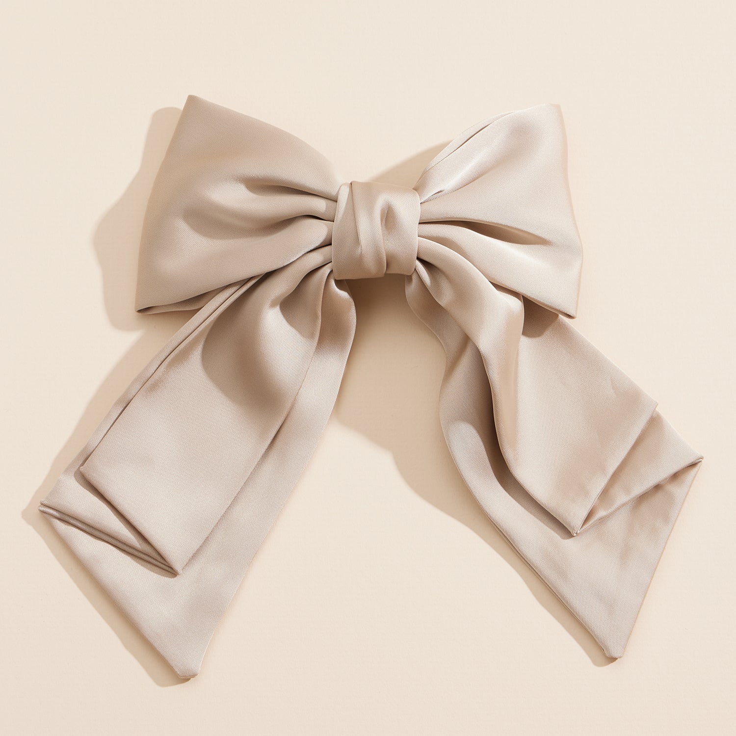 Luxurious Satin Bow Hair Clip with Elegant Ribbon Finish