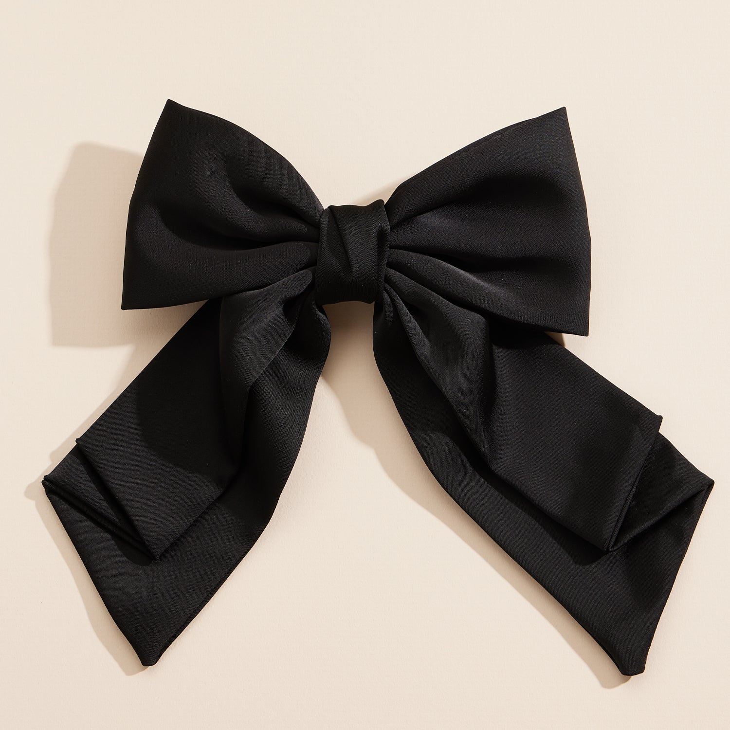 Solid Satin Bow Ribbon Hair Clip
