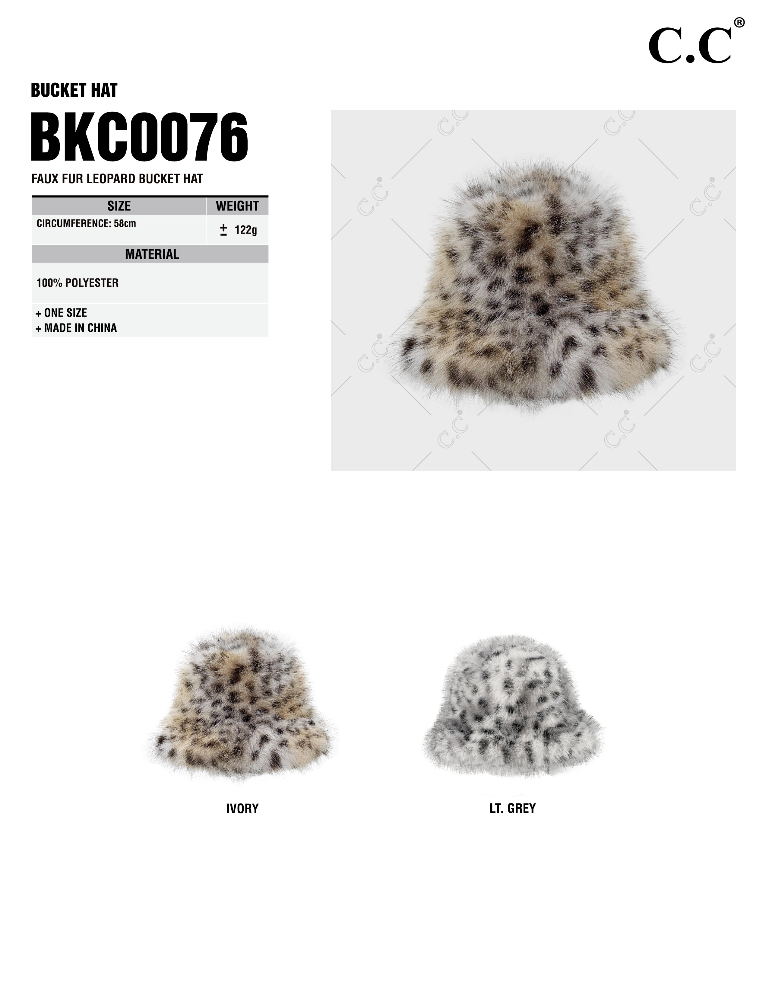 Faux Fur Leopard Bucket Hat – Soft Winter Fuzzy Animal Print Fashion Hat