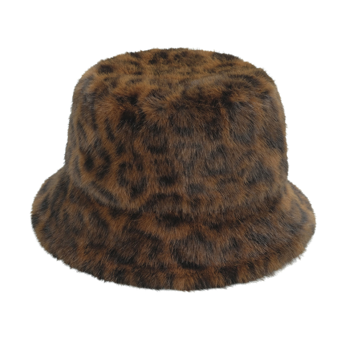 Leopard Faux Fur Bucket Hat – Cozy Winter Fuzzy Hat
