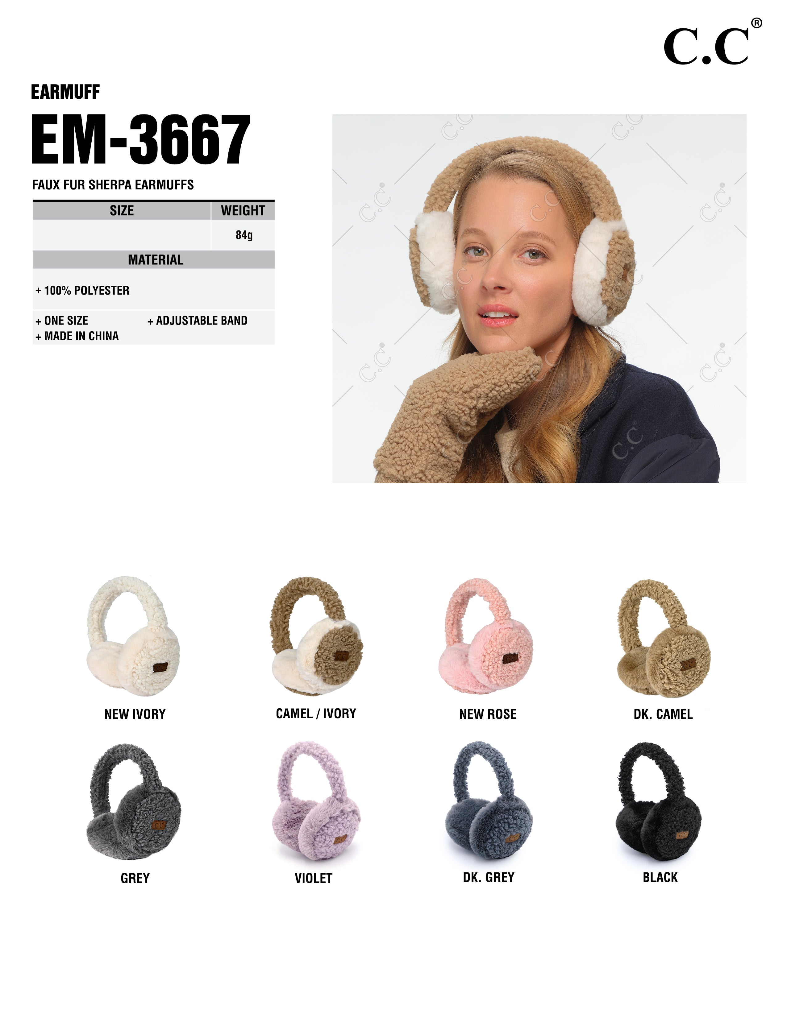 Faux Fur Sherpa Earmuffs for Cozy Winter