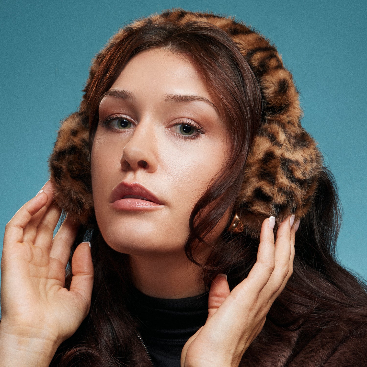 Leopard Faux Fur Earmuffs for Women | Warm Winter Ear Warmers