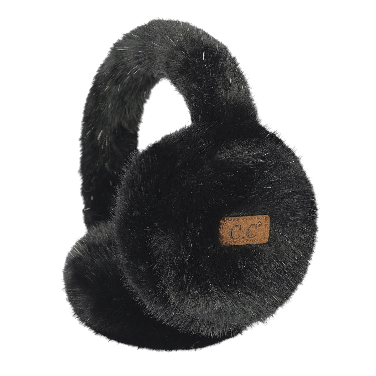 Glitter Faux Fur Earmuffs for Women | Soft Winter Ear Warmers