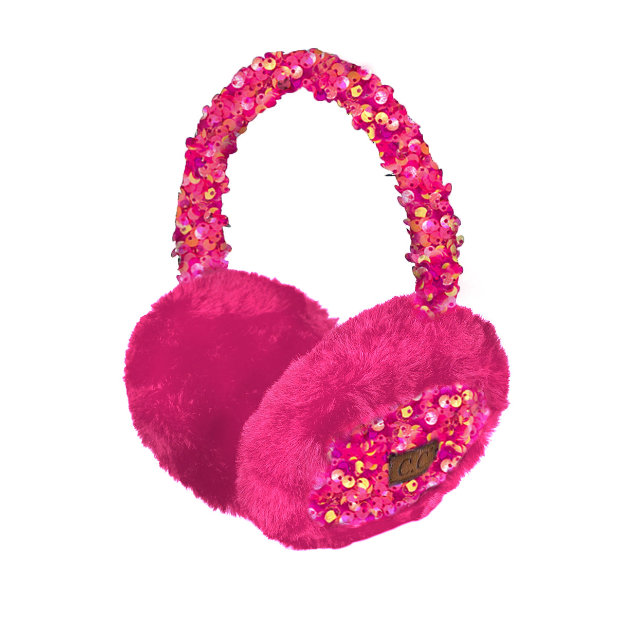 Faux Fur Sequin Earmuffs – Adjustable Winter Ear Warmers for Women