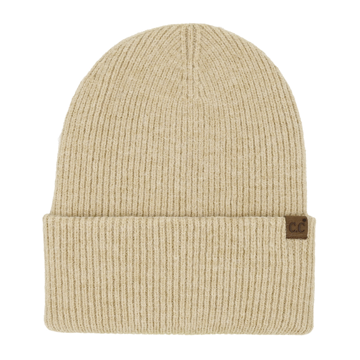 Soft Ribbed Knit Beanie with Long Foldover Cuff for Cozy Style