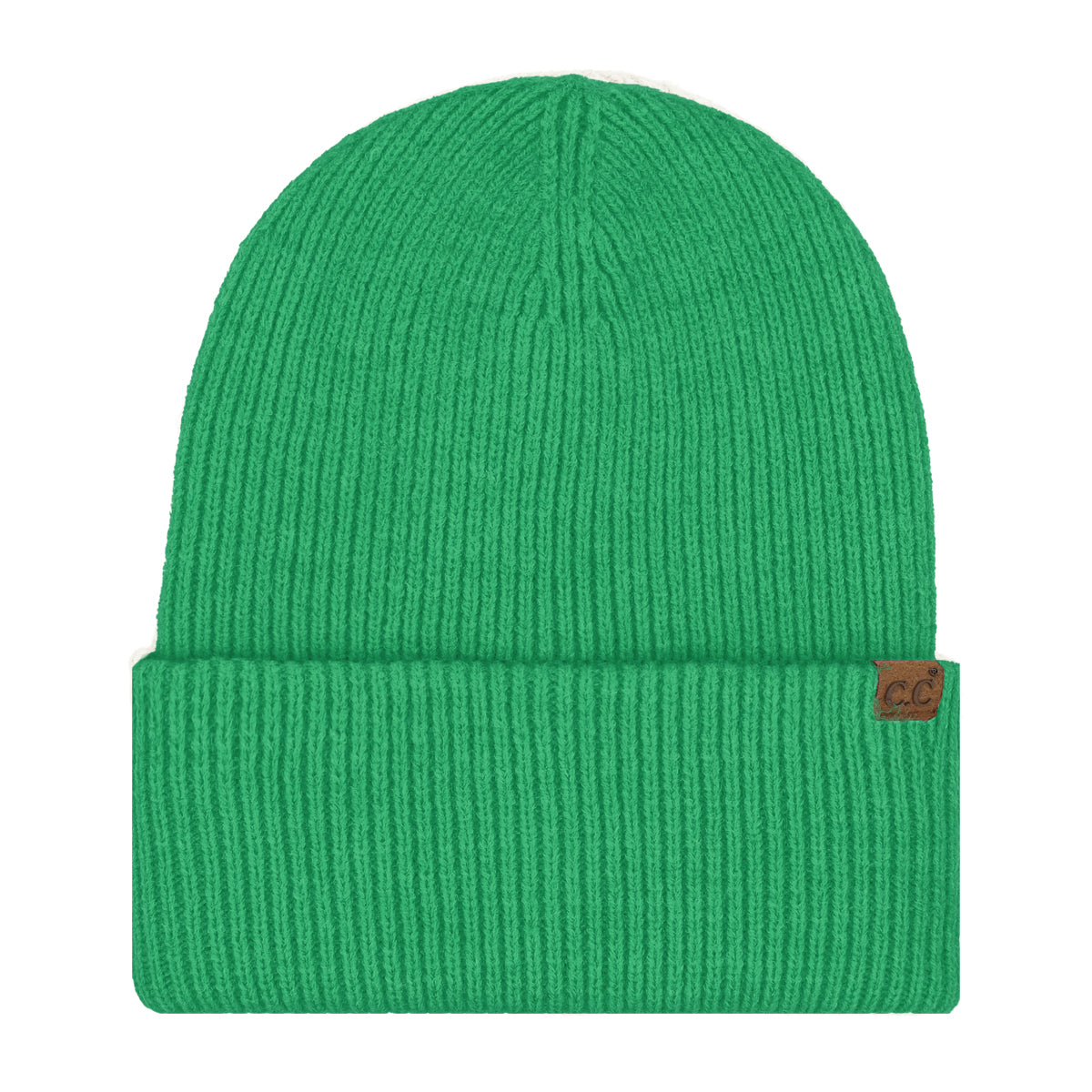 Soft Ribbed Knit Beanie with Long Foldover Cuff for Cozy Style