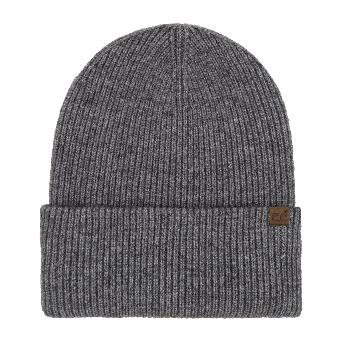 Soft Ribbed Knit Beanie with Long Foldover Cuff for Cozy Style