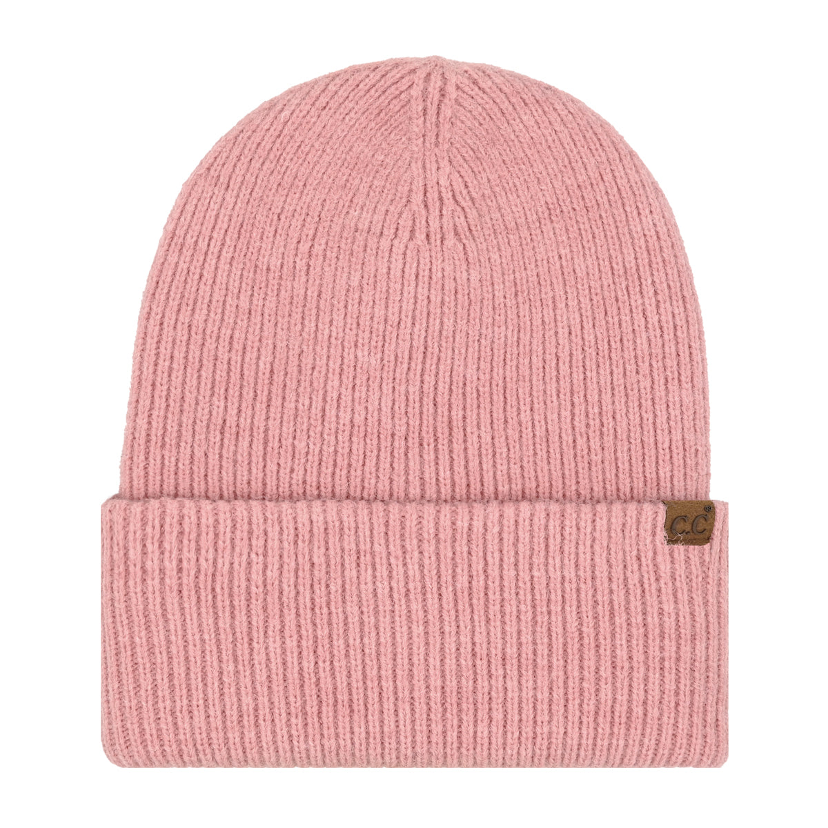 Soft Ribbed Knit Beanie with Long Foldover Cuff for Cozy Style