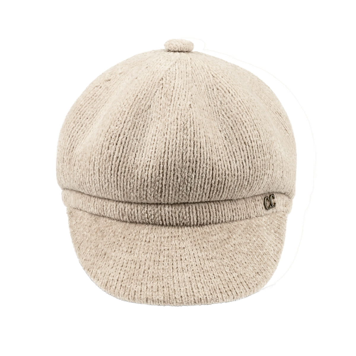 Knit Newsboy Cap with Soft Textured Finish