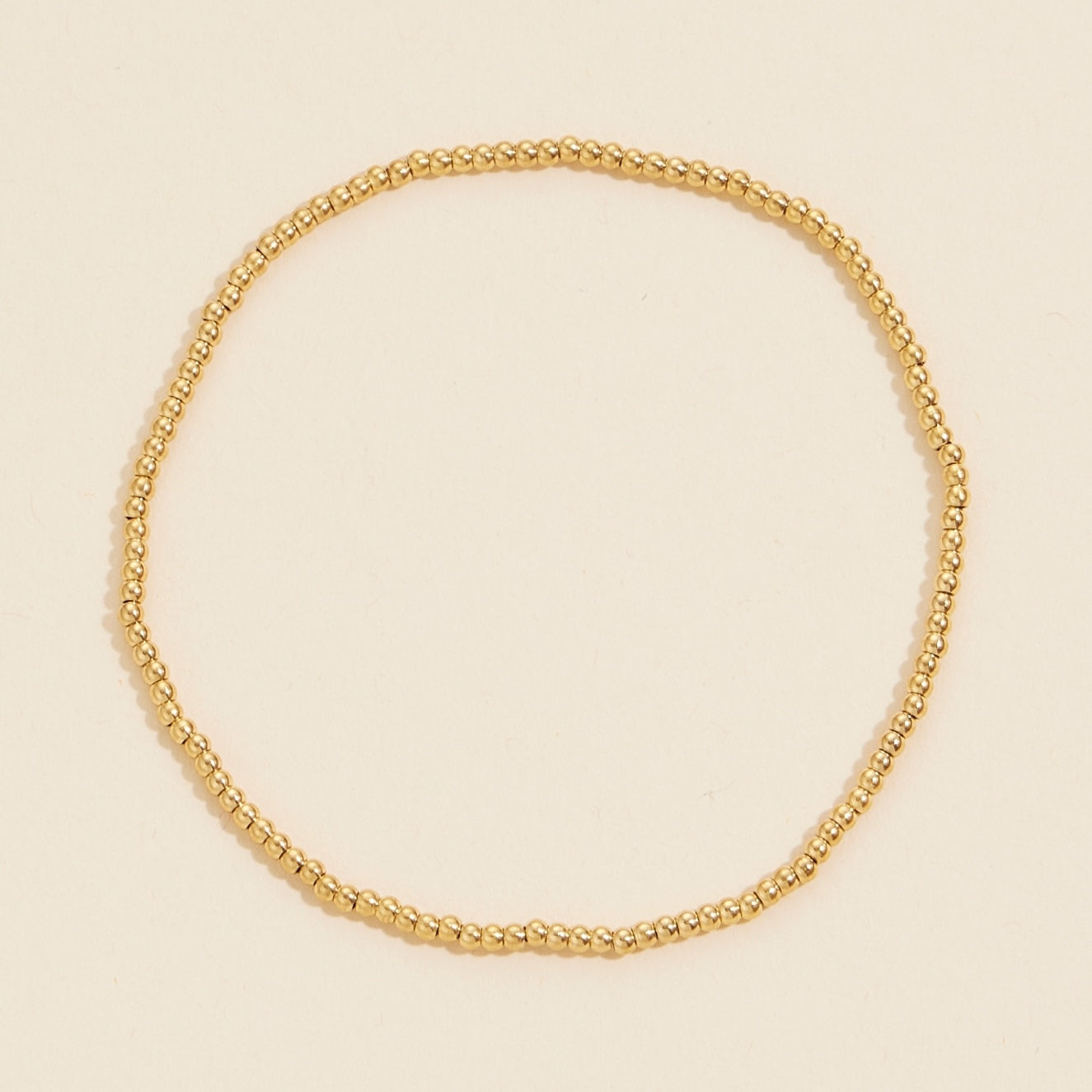 Gold Dipped Stainless Steel Bead Bracelet | Waterproof Bracelet