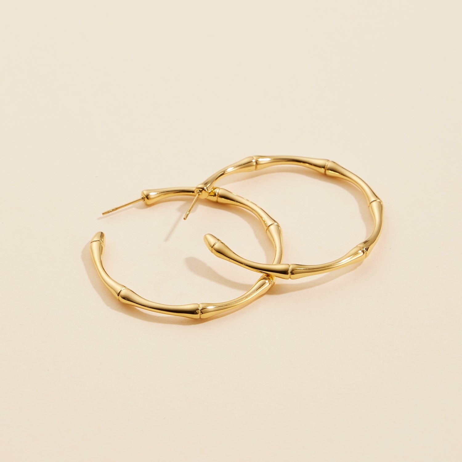 Refined Gold Dip Stainless Steel Open Hoop Earrings – 18K Gold Dipped, Hypoallergenic, Waterproof