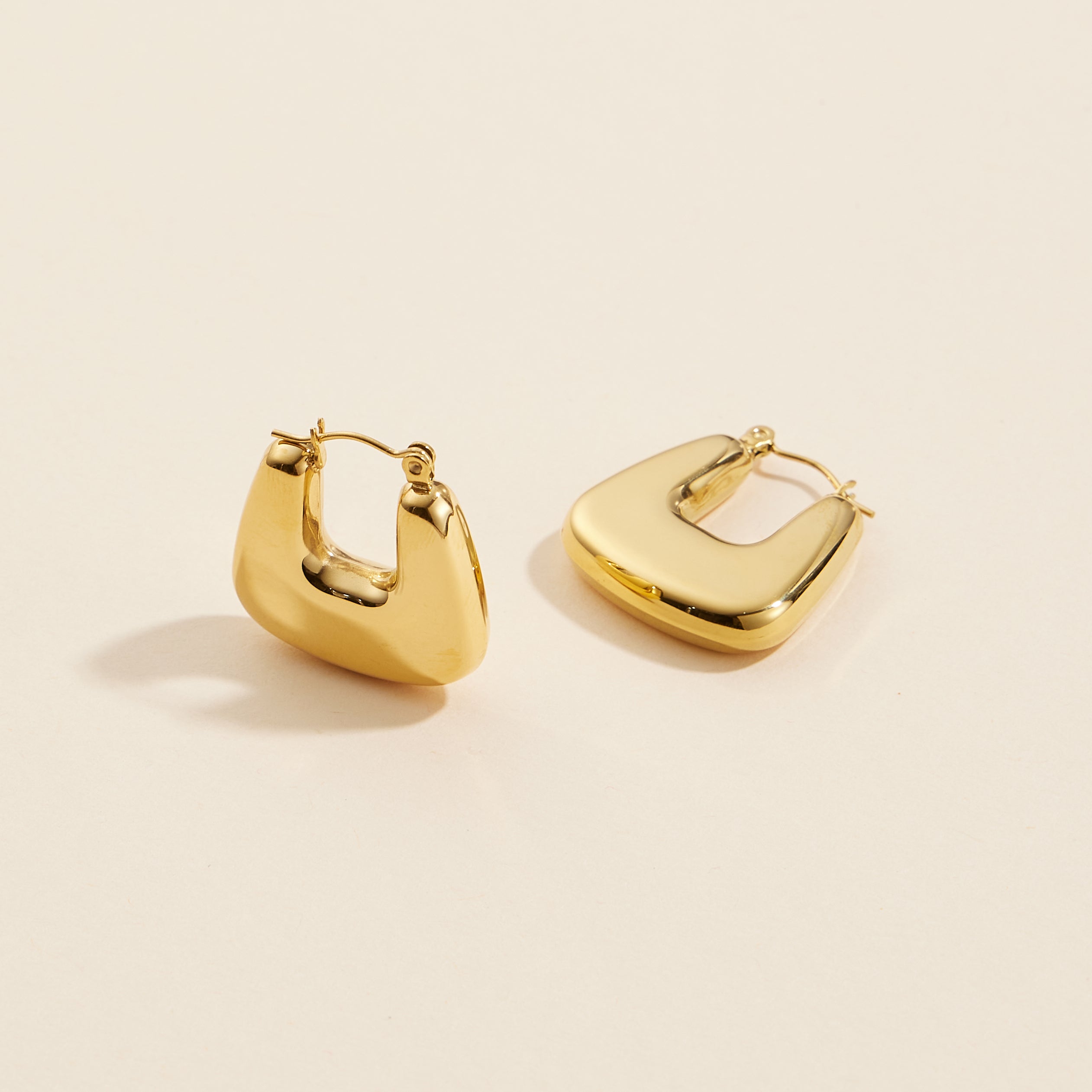 Classic Gold-Finish | Stainless Steel Hoop Earrings