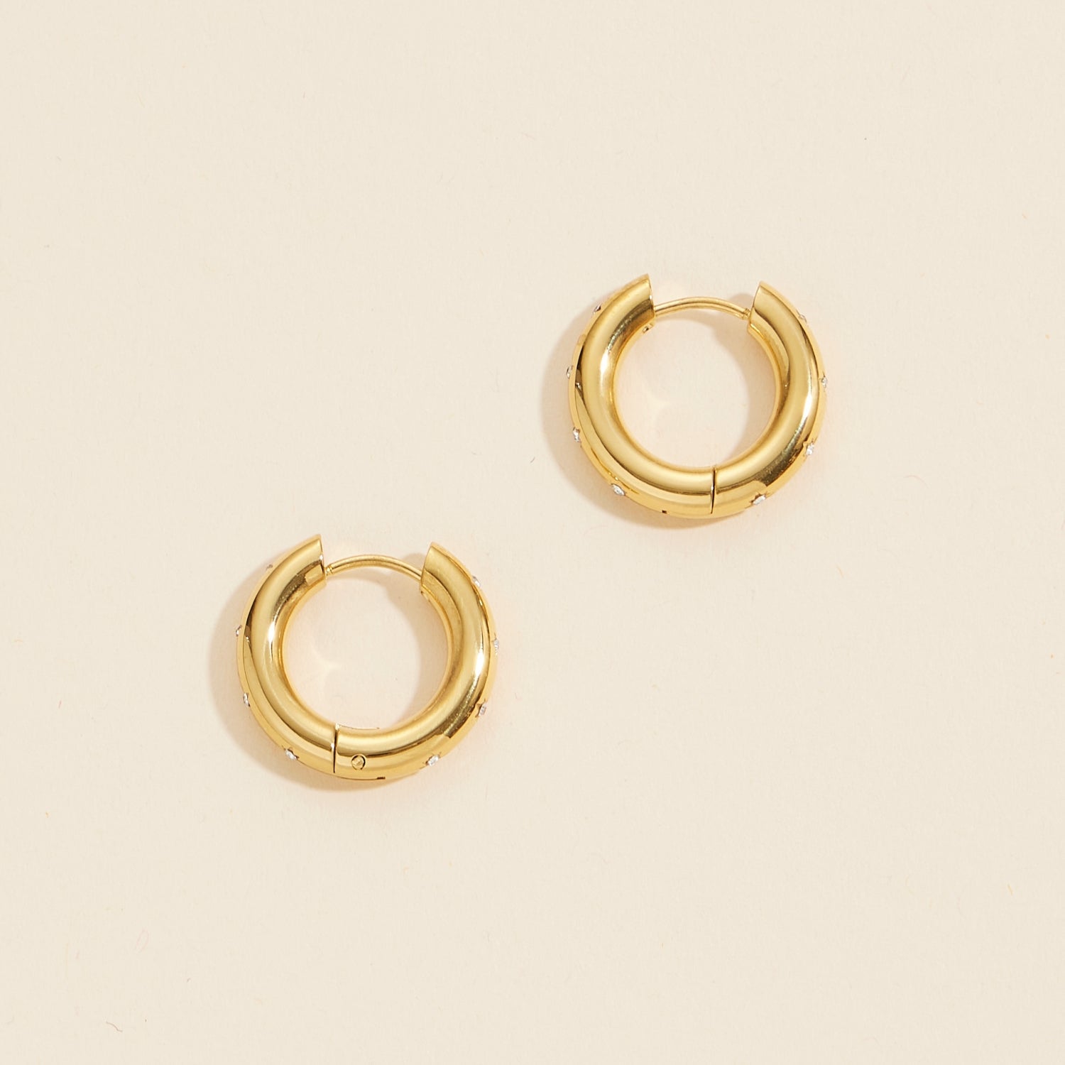 Gold-Dipped | Stainless Steel Classic Hoop Earrings