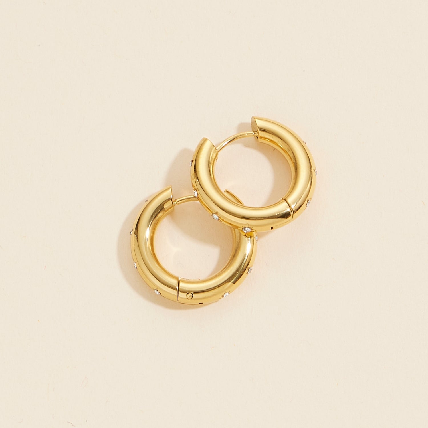 Gold-Dipped | Stainless Steel Classic Hoop Earrings
