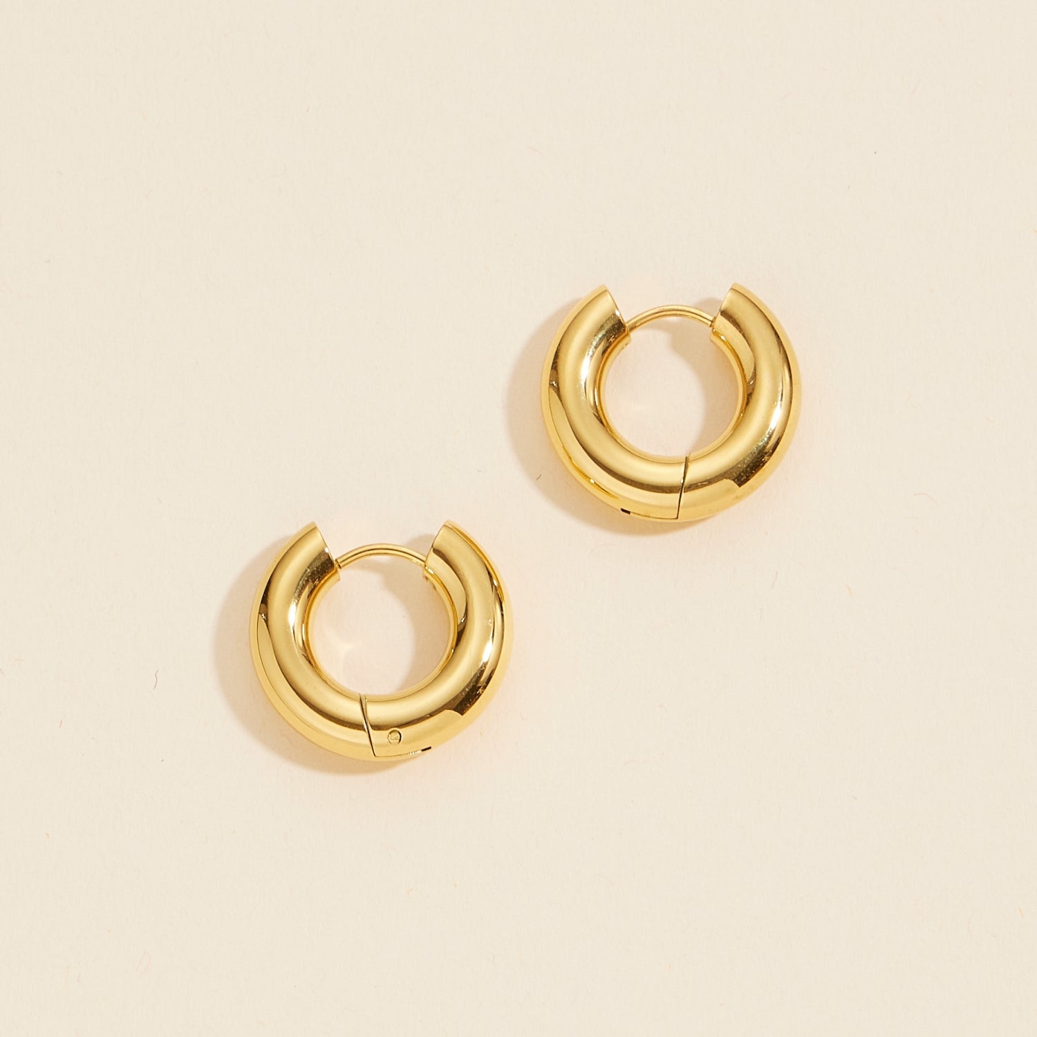 Elegant Gold Dip | Stainless Steel Hoop Earrings