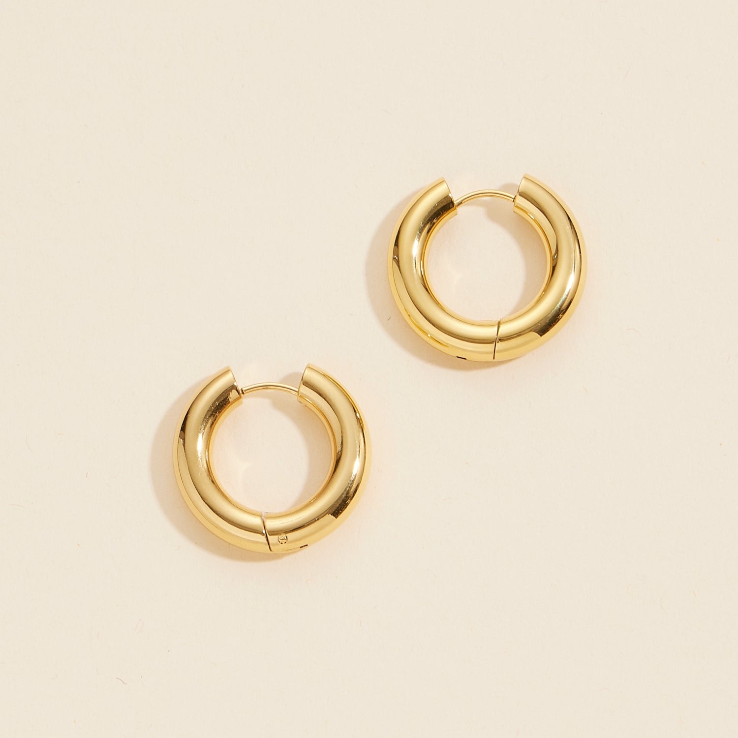 Elegant Gold-Dipped | Stainless Steel Hoop Earrings