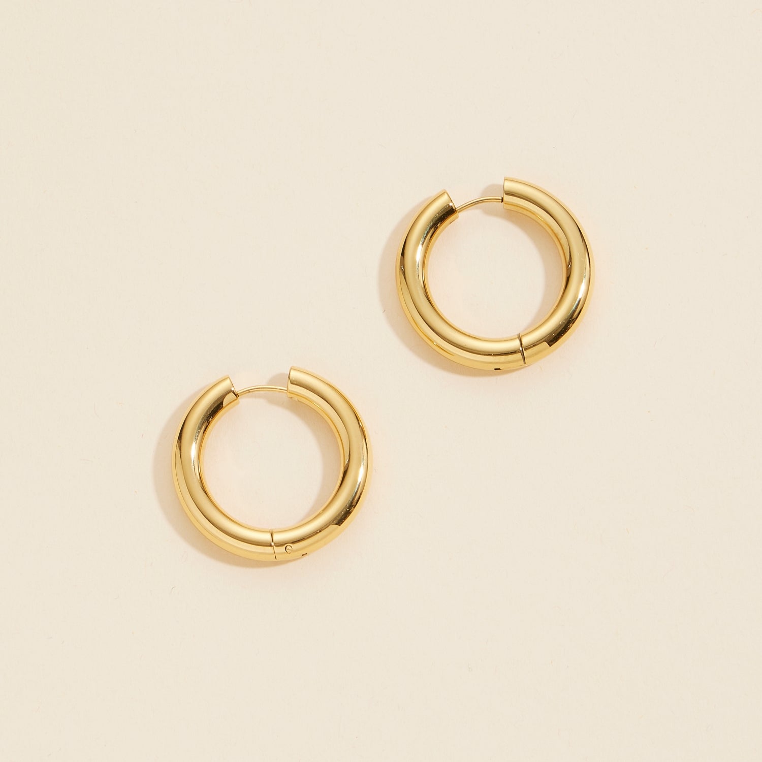 Classic Gold Dip | Stainless Steel Hoop Earrings
