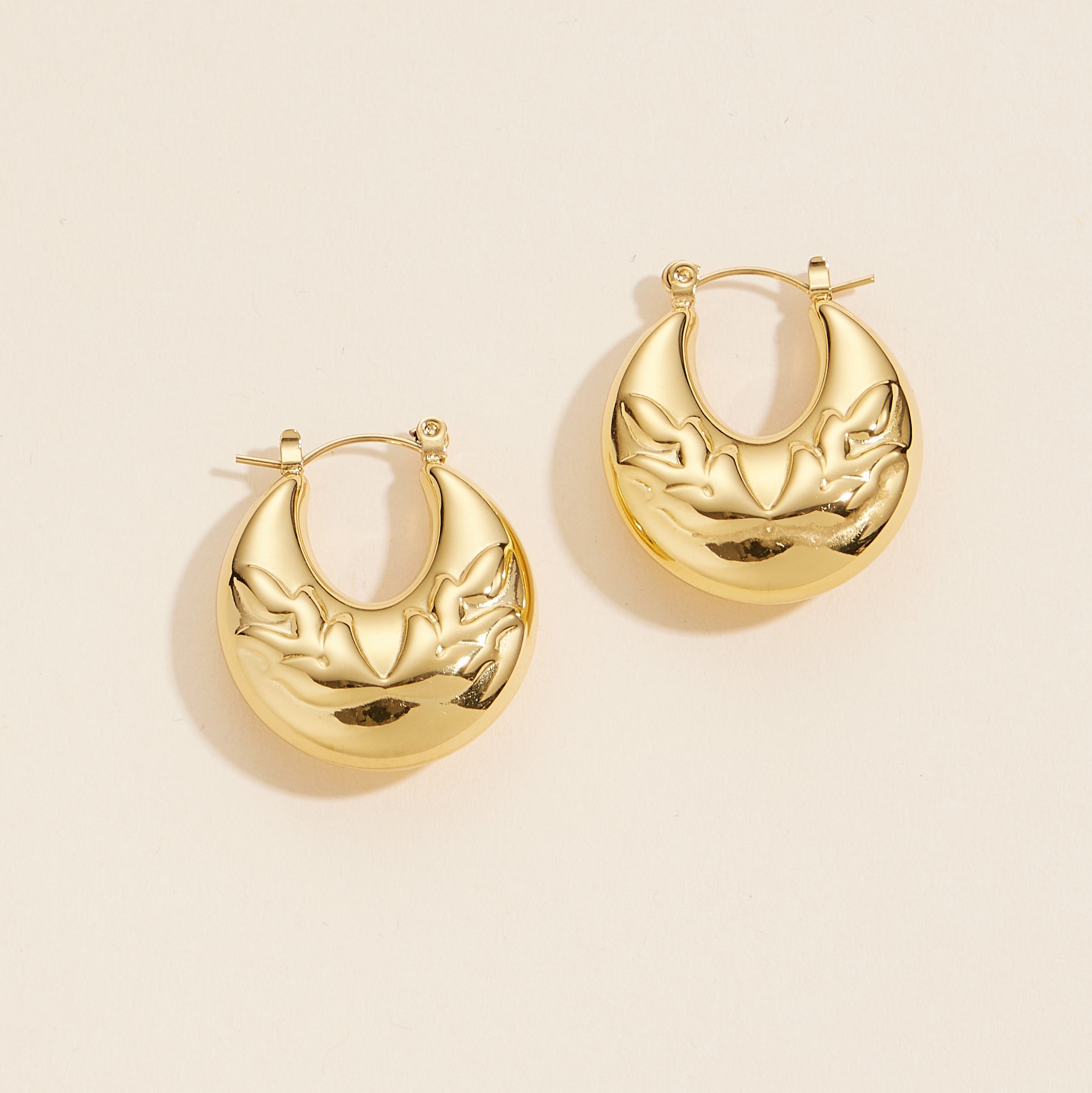 Elegant Gold Dip | Stainless Steel Hoop Earrings