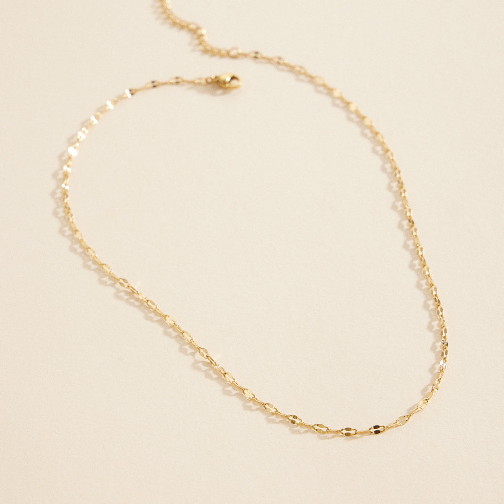Gold-Dipped Lip Chain | Stainless Steel Short Necklace