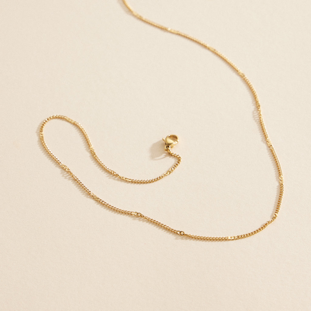 Stainless Steel Gold Chain Necklace | Adjustable Extender