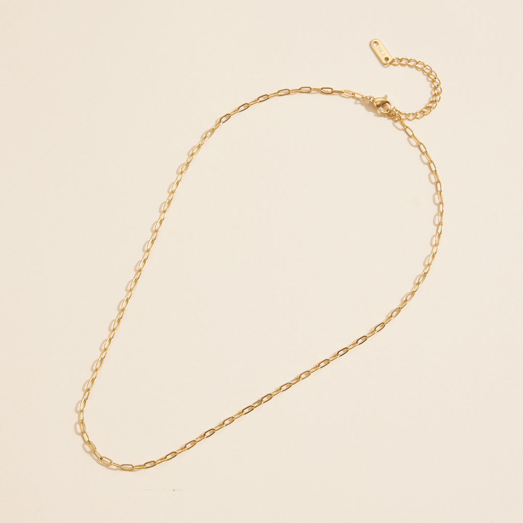 Chain Link Stainless Steel Short Necklace