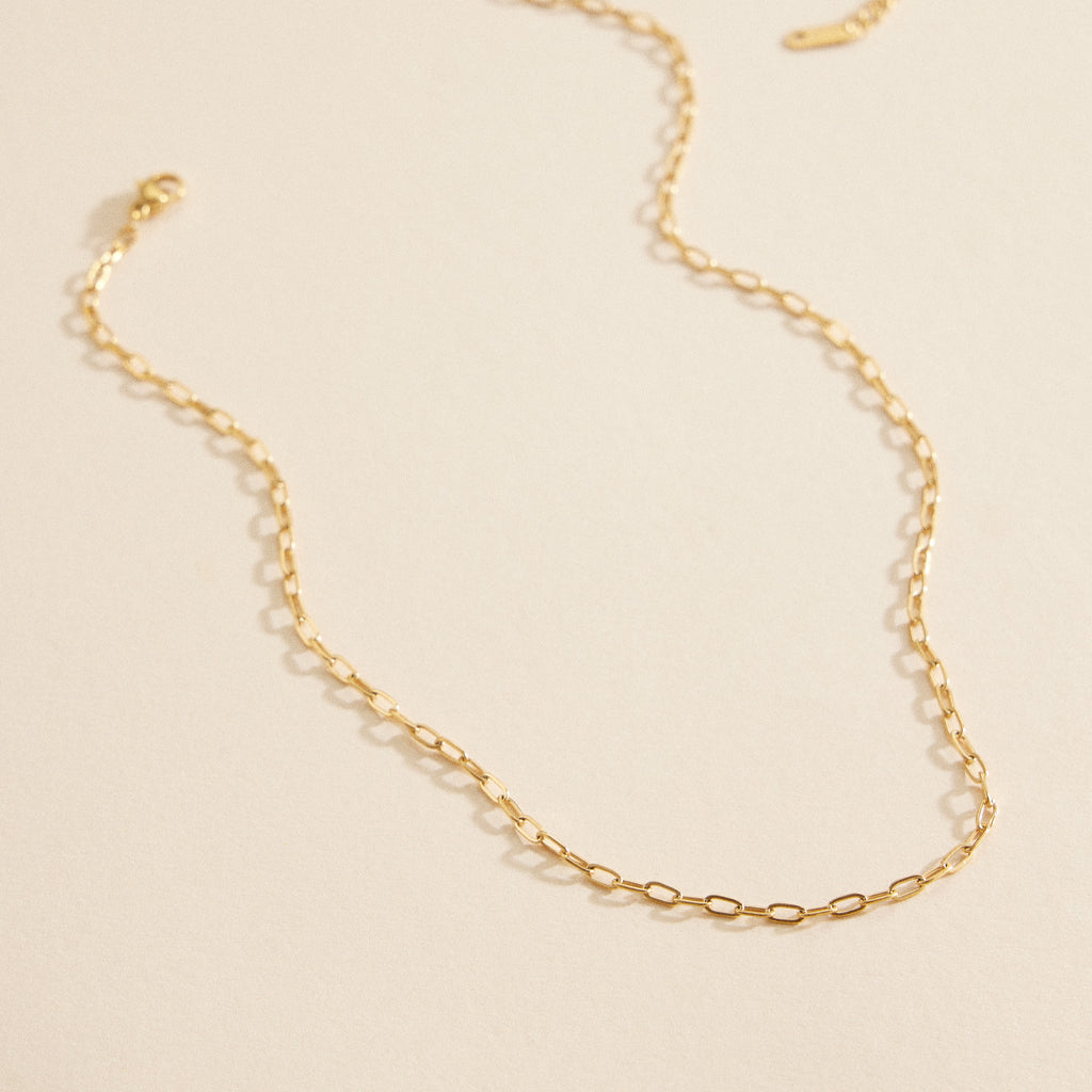 Chain Link Stainless Steel Short Necklace