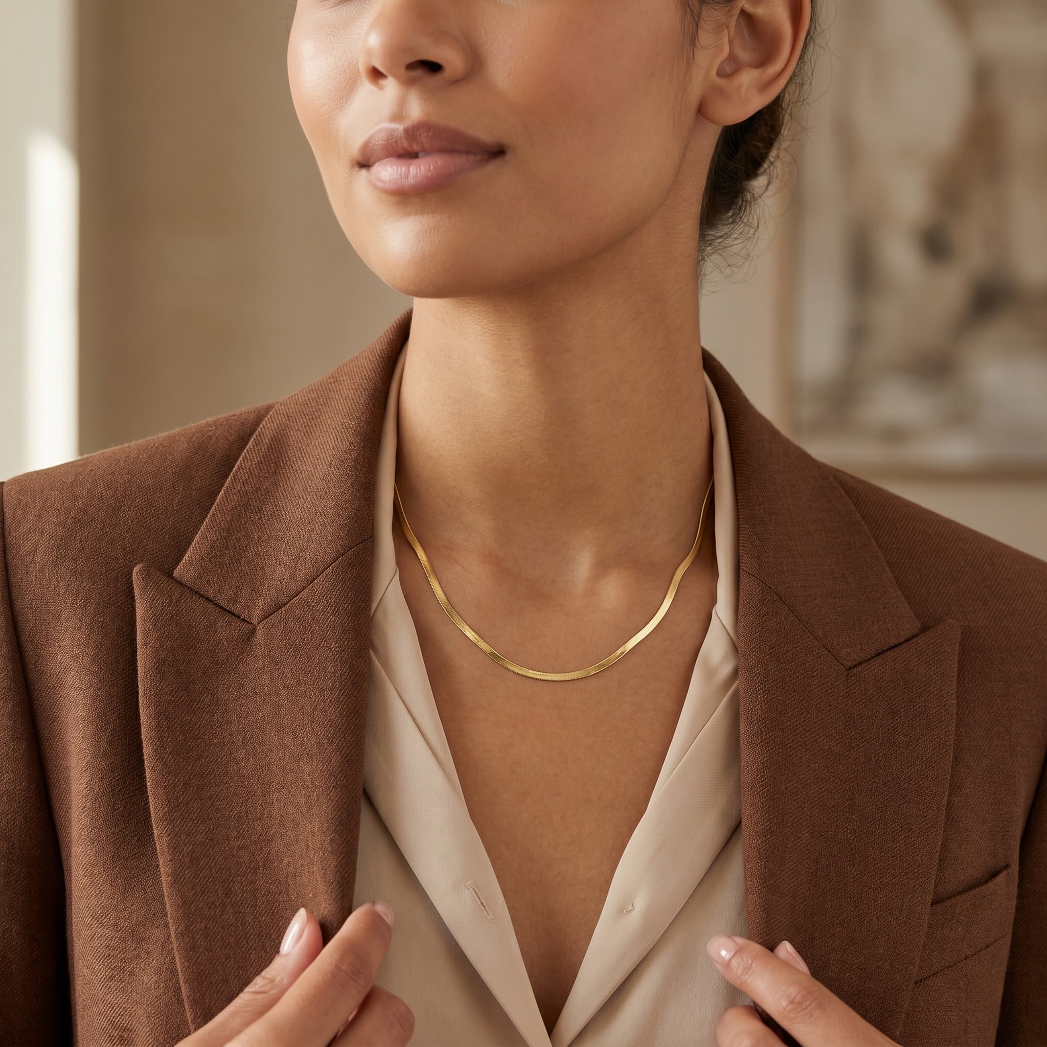 Gold-Dipped Snake Chain | Stainless Steel Necklace