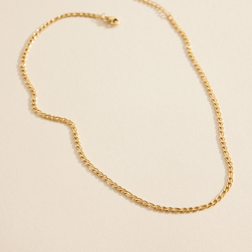 Gold-Dipped Chain Link Stainless Steel Necklace