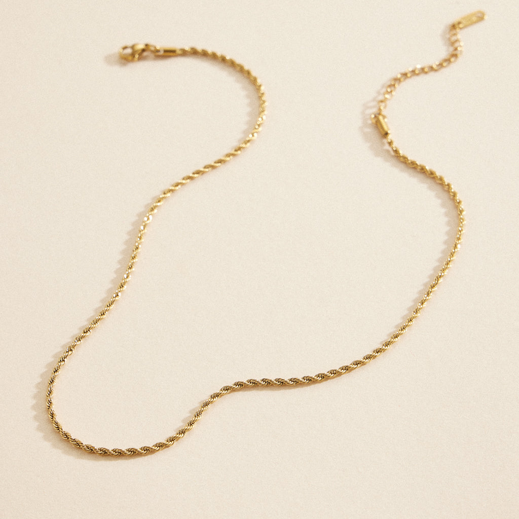 Gold-Dipped Twisted Chain | Stainless Steel Necklace