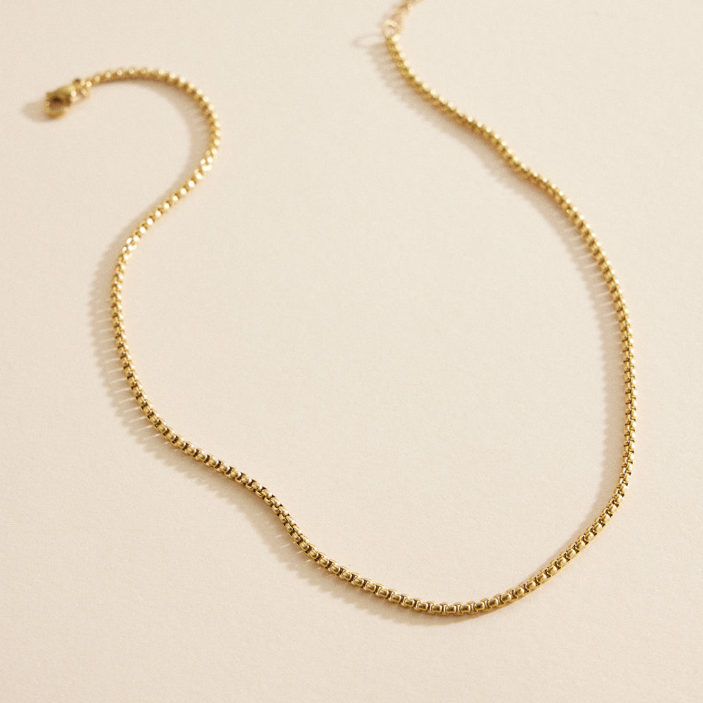 18K Gold-Dipped Venetian Link Stainless Steel Necklace