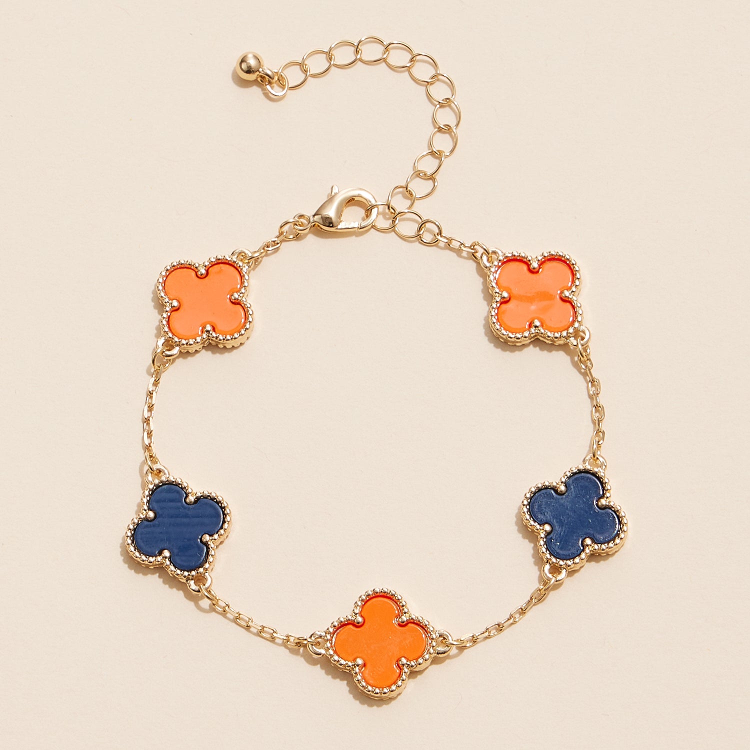 Color Pop Enamel Clover Bracelet – Game Day Collection - Frem