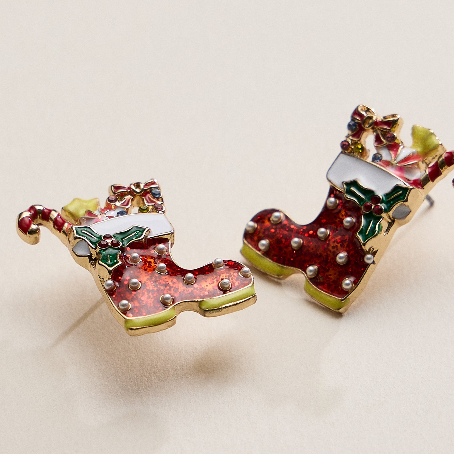 Christmas Stocking Earrings – Festive Holiday Jewelry