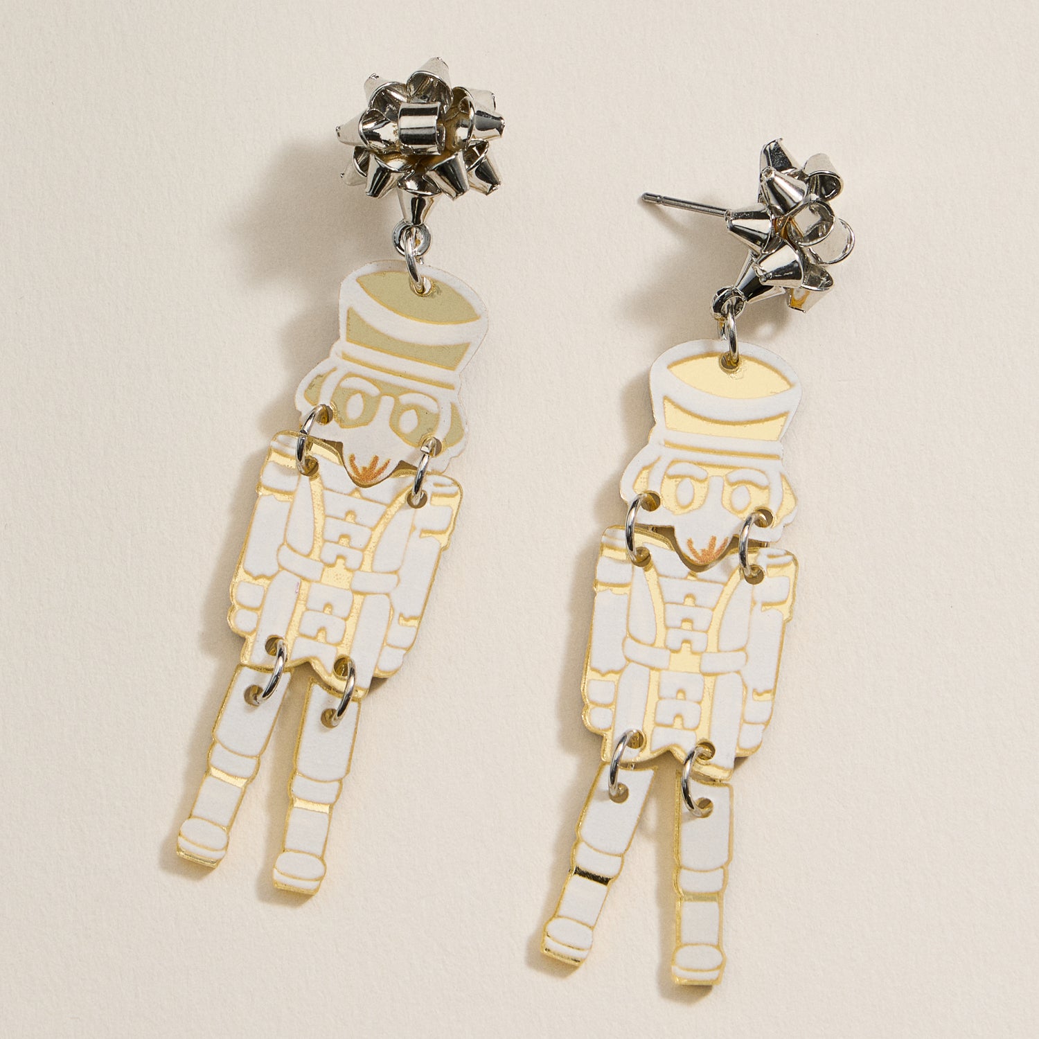 Regal Nutcracker Holiday Drop Earrings