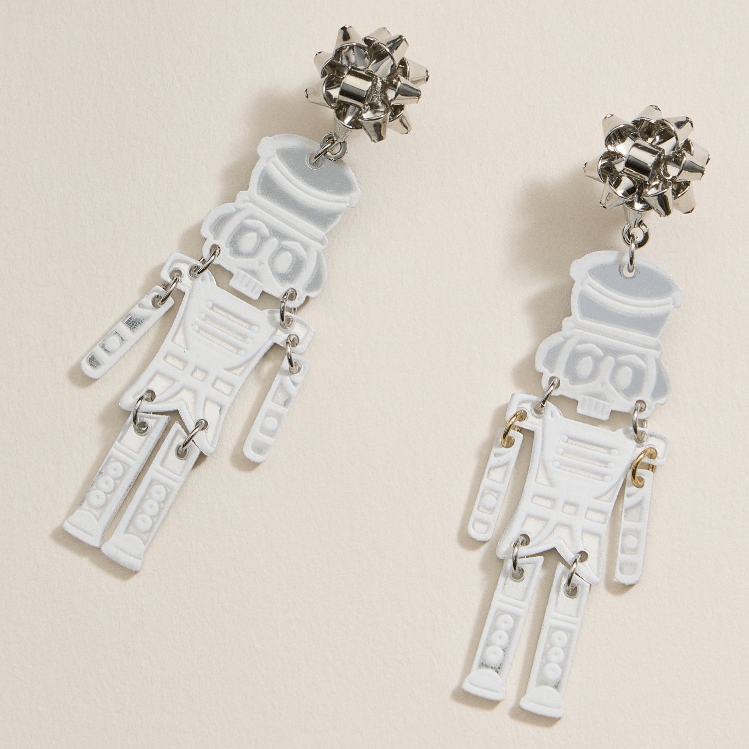 Regal Nutcracker Holiday Drop Earrings