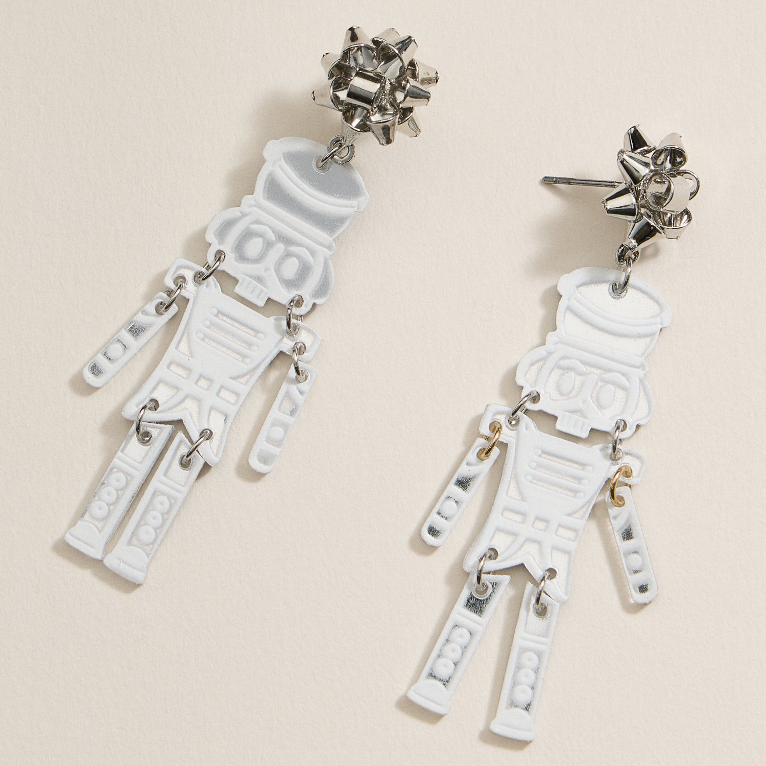 Regal Nutcracker Holiday Drop Earrings